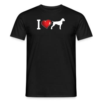 Dogs German Wirehaired Dog Owners - Men's T-Shirt - black - Front - AI Model Male 178 light (178cm)