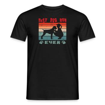 Dogs German Wirehaired Dog Owners - Men's T-Shirt - black - Front - AI Model Male 178 light (178cm)