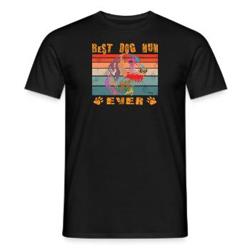 Dogs German Wirehaired Dog Owners - Men's T-Shirt - black - Front - AI Model Male 178 light (178cm)