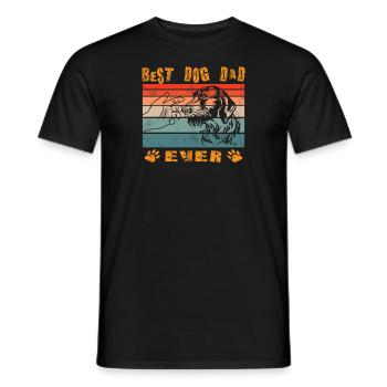 Dogs German Wirehaired Dog Owners - Men's T-Shirt - black - Front - AI Model Male 178 light (178cm)