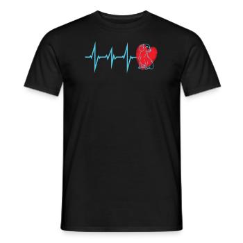 Chien teckel Propriétaire de chien Gechenkidee - T-shirt homme - noir - Devant - AI Model Male 178 light (178cm)