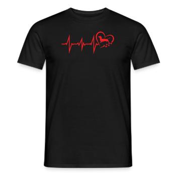 Chien teckel Propriétaire de chien Gechenkidee - T-shirt homme - noir - Devant - AI Model Male 178 light (178cm)