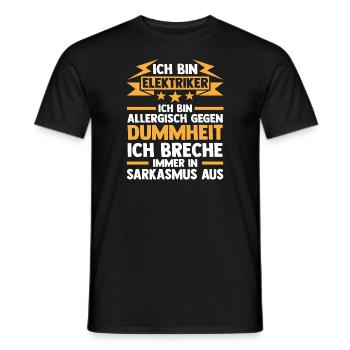 Elektriker Beruf Elektroarbeiter Geschenk - Männer T-Shirt - Schwarz - Vorne - AI Model Male 178 light (178cm)