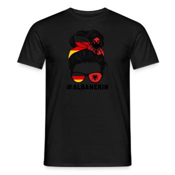 Deutsche Albanerin Deutsche Flagge Geschenk - Männer T-Shirt - Schwarz - Vorne - AI Model Male 178 light (178cm)