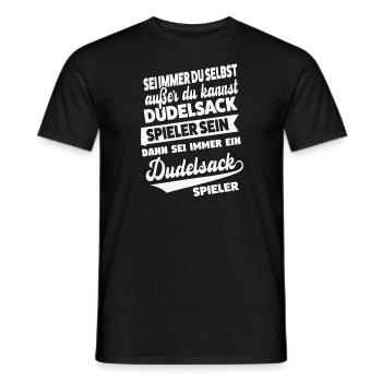 Dudelsack Musiker Sackpfeife Geschenk - Männer T-Shirt - Schwarz - Vorne - AI Model Male 178 light (178cm)