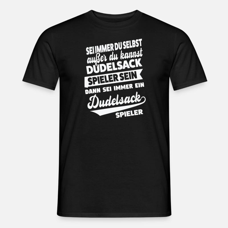 Dudelsack Musiker Sackpfeife Geschenk - Männer T-Shirt - Schwarz