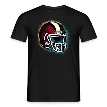 Casque de football américain Pop Art Design - T-shirt homme - noir - Devant - AI Model Male 178 light (178cm)