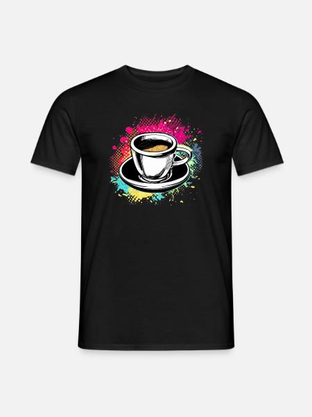 Espresso Mug Pop Art Barista - Men's T-Shirt - black