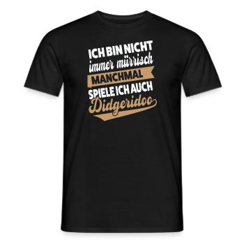 Didgeridoo Musiker Didgeridoo-Spieler Geschenk - Männer T-Shirt - Schwarz - Vorne - AI Model Male 178 light (178cm)