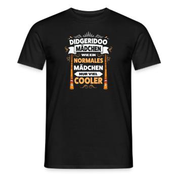 Didgeridoo Mädchen Didgeridoo Mädchen Geschenk - Männer T-Shirt - Schwarz - Vorne - AI Model Male 178 light (178cm)