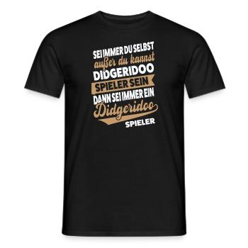 Didgeridoo Musiker Didgeridoospieler Geschenk - Männer T-Shirt - Schwarz - Vorne - AI Model Male 178 light (178cm)