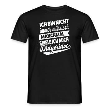 Didgeridoo Musiker Didgeridoospieler Geschenk - Männer T-Shirt - Schwarz - Vorne - AI Model Male 178 light (178cm)