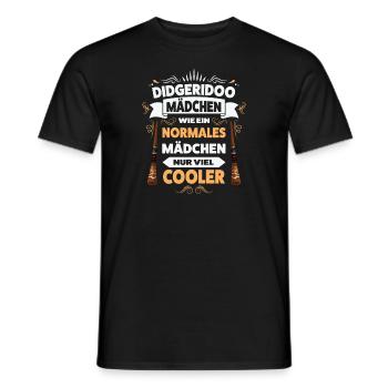 Didgeridoo Mädchen Didgeridoo-Spielerin Geschenk - Männer T-Shirt - Schwarz - Vorne - AI Model Male 178 light (178cm)