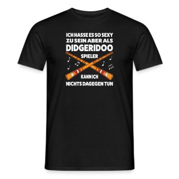 Didgeridoo Musiker Musiktherapie Geschenk - Männer T-Shirt - Schwarz - Vorne - AI Model Male 178 light (178cm)