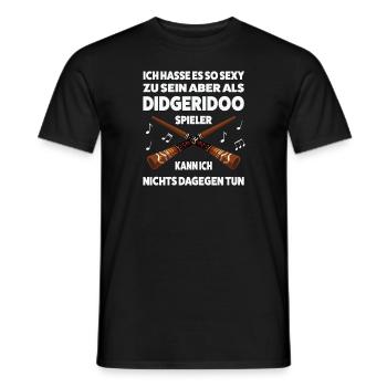 Didgeridoo Musiker Didgeridoospieler Geschenk - Männer T-Shirt - Schwarz - Vorne - AI Model Male 178 light (178cm)