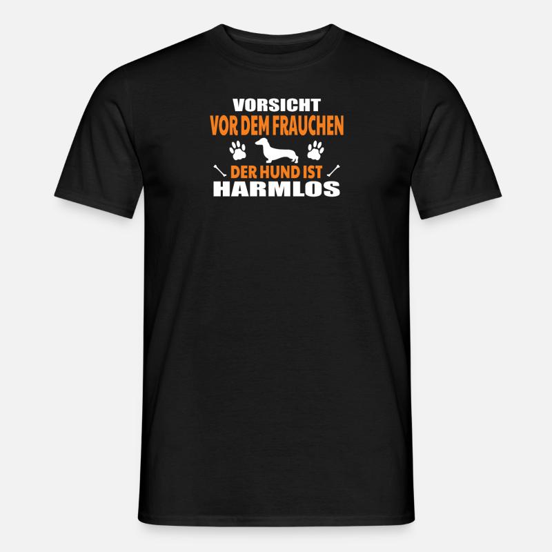 Hund Dackel Hundebesitzer Geschenkidee - Männer T-Shirt - Schwarz