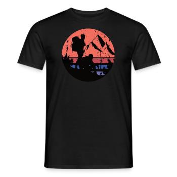 Outdoor Wandern Naturliebhaber - Männer T-Shirt - Schwarz - Vorne - AI Model Male 178 light (178cm)