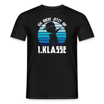 1.Klasse Dabbing Schulanfänger Geschenk - Männer T-Shirt - Schwarz - Vorne - AI Model Male 178 light (178cm)