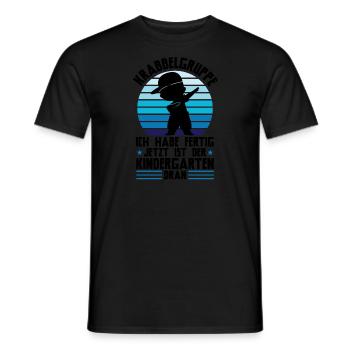 Kindergarten Dabbing Kita-Anfang Geschenk - Männer T-Shirt - Schwarz - Vorne - AI Model Male 178 light (178cm)
