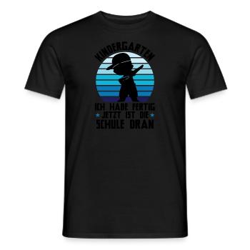 Schulkind Dabbing Schulbeginn Geschenk - Männer T-Shirt - Schwarz - Vorne - AI Model Male 178 light (178cm)