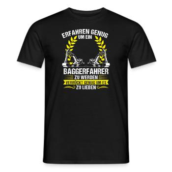 Baggerfahrer Beruf Lader Geschenk - Männer T-Shirt - Schwarz - Vorne - AI Model Male 178 light (178cm)