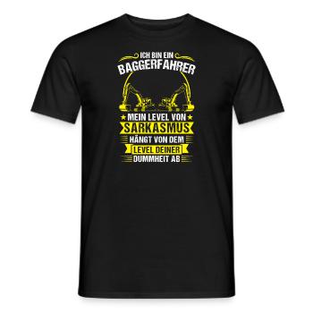 Baggerfahrer Beruf Bagger-Fahrer Geschenk - Männer T-Shirt - Schwarz - Vorne - AI Model Male 178 light (178cm)