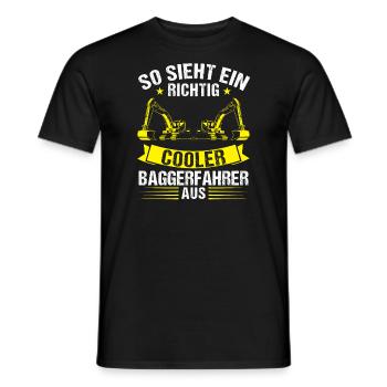 Baggerfahrer Beruf Lader Geschenk - Männer T-Shirt - Schwarz - Vorne - AI Model Male 178 light (178cm)