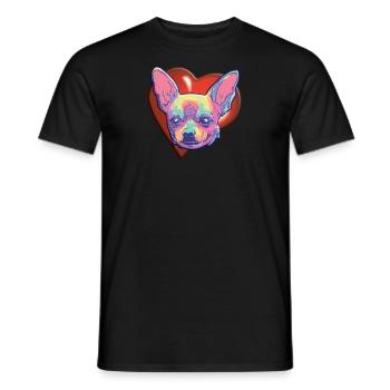 Chien Chihuahua Propriétaire de chien Gechenkidee - T-shirt homme - noir - Devant - AI Model Male 178 light (178cm)
