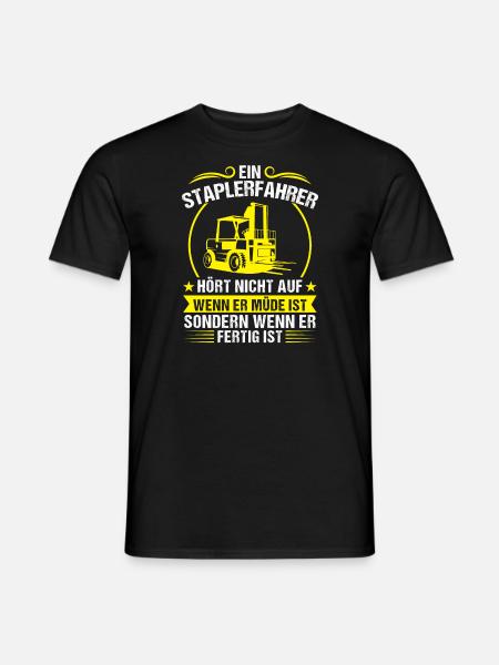 Staplerfahrer Stapler Lagerlogistik Geschenk - Männer T-Shirt - Schwarz