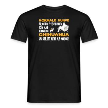 Hund Chihuahua Hundebesitzer Gechenkidee - Männer T-Shirt - Schwarz - Vorne - AI Model Male 178 light (178cm)