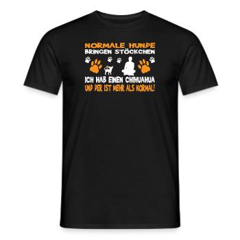 Hund Chihuahua Hundebesitzer Gechenkidee - Männer T-Shirt - Schwarz - Vorne - AI Model Male 178 light (178cm)