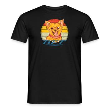 Chien Chihuahua Propriétaire de chien Gechenkidee - T-shirt homme - noir - Devant - AI Model Male 178 light (178cm)