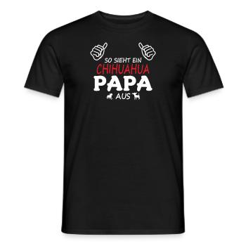 Hund Chihuahua Hundebesitzer Gechenkidee - Männer T-Shirt - Schwarz - Vorne - AI Model Male 178 light (178cm)