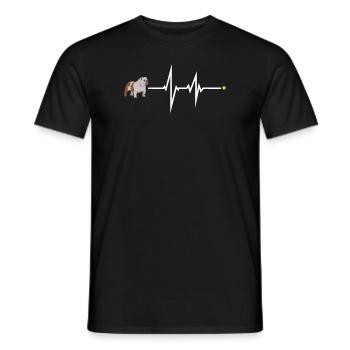 Chien Bulldog Dog Propriétaire Gechenkidee - T-shirt homme - noir - Devant - AI Model Male 178 light (178cm)