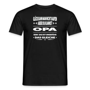 Opa Familie Enkelkinder Geschenk - Männer T-Shirt - Schwarz - Vorne - AI Model Male 178 light (178cm)