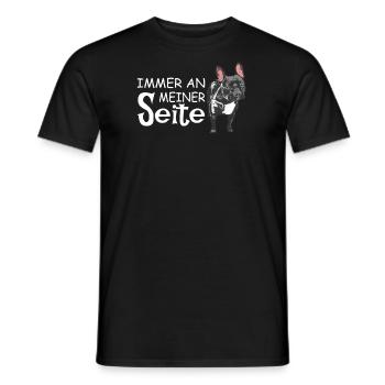 Hund Bulldogge Hundebesitzer Gechenkidee - Männer T-Shirt - Schwarz - Vorne - AI Model Male 178 light (178cm)