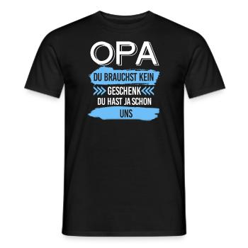 Opa Familie Enkelkind Geschenk - Männer T-Shirt - Schwarz - Vorne - AI Model Male 178 light (178cm)