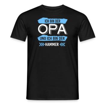 Opa Familie Enkelkinder Geschenk - Männer T-Shirt - Schwarz - Vorne - AI Model Male 178 light (178cm)