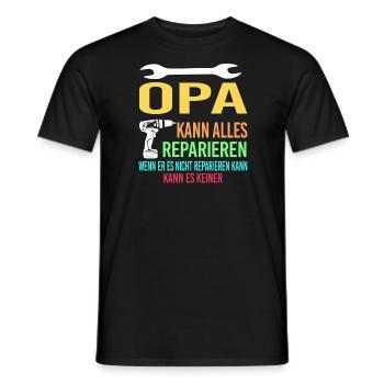 Opa Familie Großvater Geschenk - Männer T-Shirt - Schwarz - Vorne - AI Model Male 178 light (178cm)