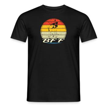 Chien Bulldog Dog Propriétaire Gechenkidee - T-shirt homme - noir - Devant - AI Model Male 178 light (178cm)