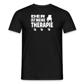 Hund Bulldogge Hundebesitzer Gechenkidee - Männer T-Shirt - Schwarz - Vorne - AI Model Male 178 light (178cm)
