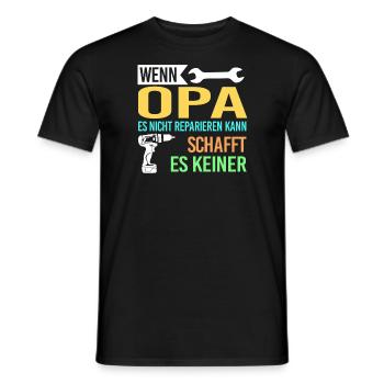 Opa Familie Großväter Geschenk - Männer T-Shirt - Schwarz - Vorne - AI Model Male 178 light (178cm)
