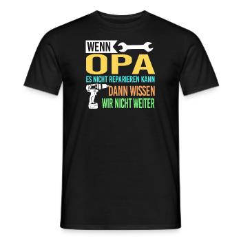 Opa Familie Handwerker Geschenk - Männer T-Shirt - Schwarz - Vorne - AI Model Male 178 light (178cm)