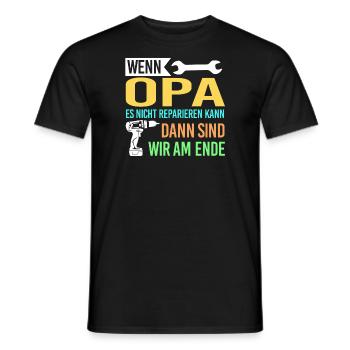 Opa Familie Großvater Geschenk - Männer T-Shirt - Schwarz - Vorne - AI Model Male 178 light (178cm)