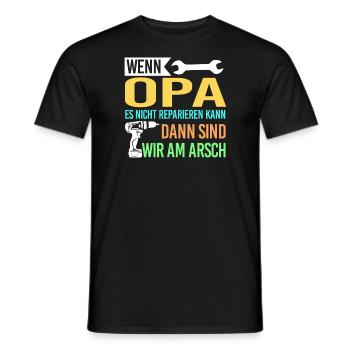 Opa Familie Großväter Geschenk - Männer T-Shirt - Schwarz - Vorne - AI Model Male 178 light (178cm)