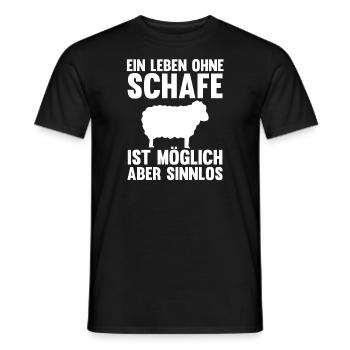 Schaf Landwirt Schafe Geschenk - Männer T-Shirt - Schwarz - Vorne - AI Model Male 178 light (178cm)