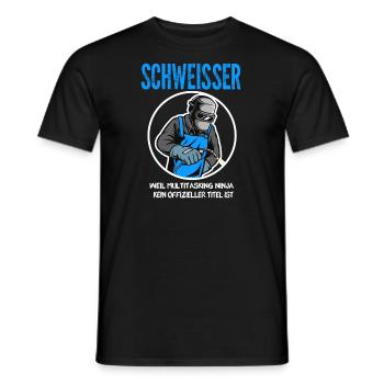 Schweißer Beruf Schweißen Geschenk - Männer T-Shirt - Schwarz - Vorne - AI Model Male 178 light (178cm)