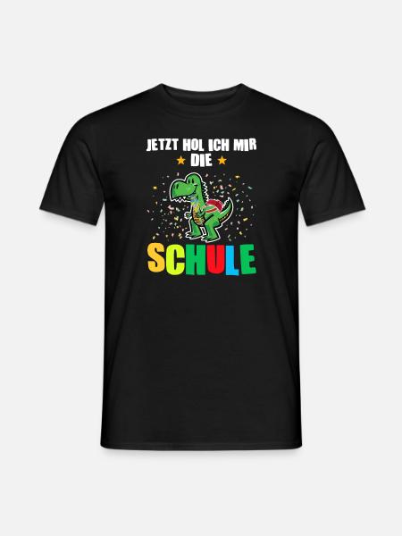 Schulkind Dino Einschulung Geschenk - Männer T-Shirt - Schwarz