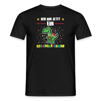 Kindergarten Dino Kita-Kind Geschenk - Männer T-Shirt - Schwarz - Vorne - AI Model Male 178 light (178cm)