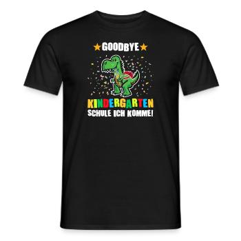 Schulkind Dino Einschulung Geschenk - Männer T-Shirt - Schwarz - Vorne - AI Model Male 178 light (178cm)